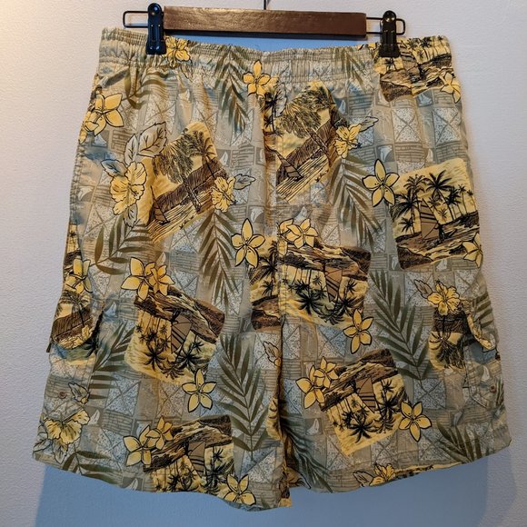NEW Sand N Sun Tropical print Men's Swim Trunks 32/34 Waist - Picture 1 of 4